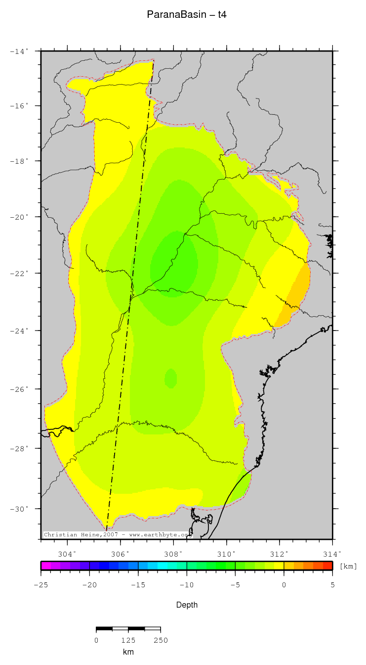 Parana Basin location map