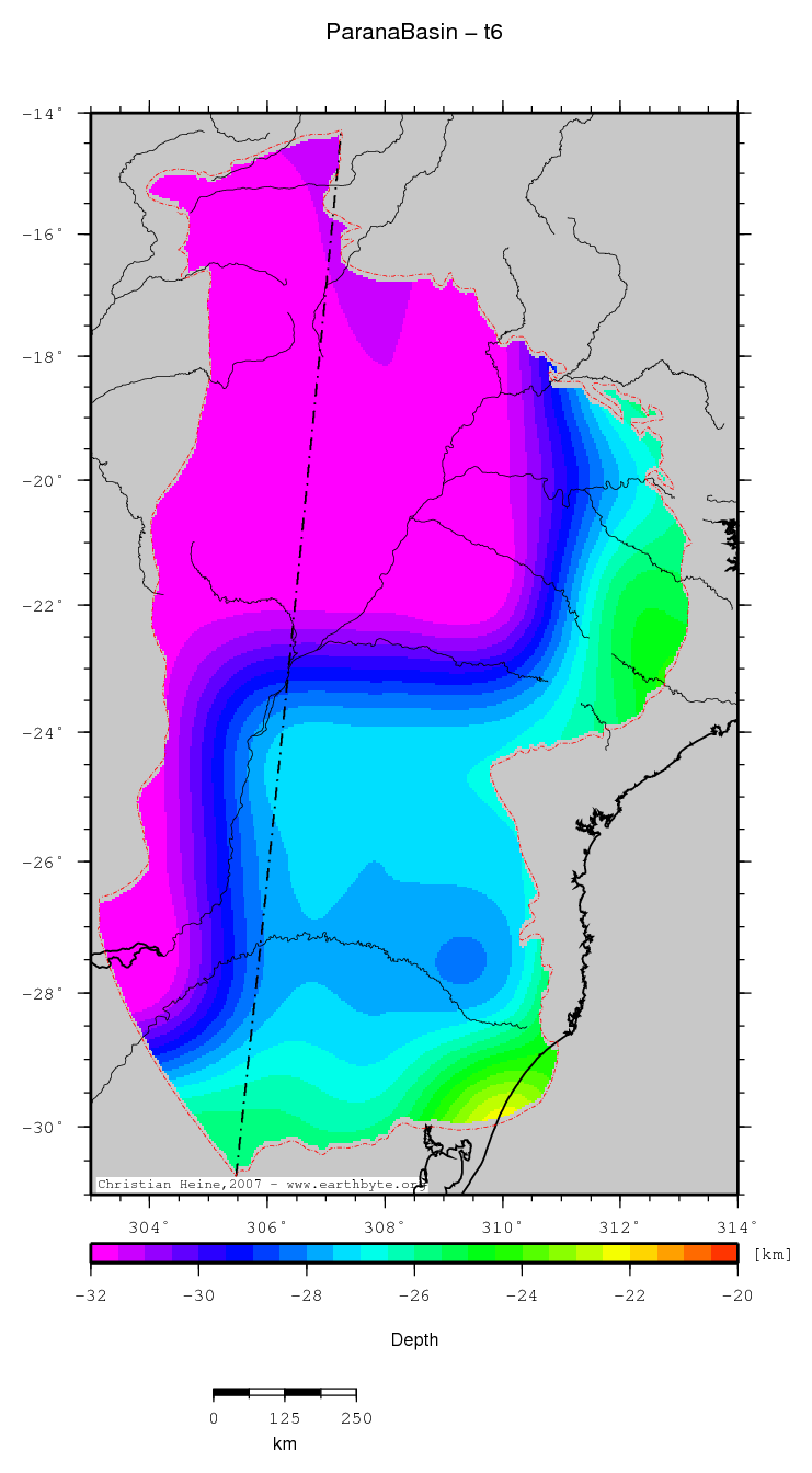 Parana Basin location map