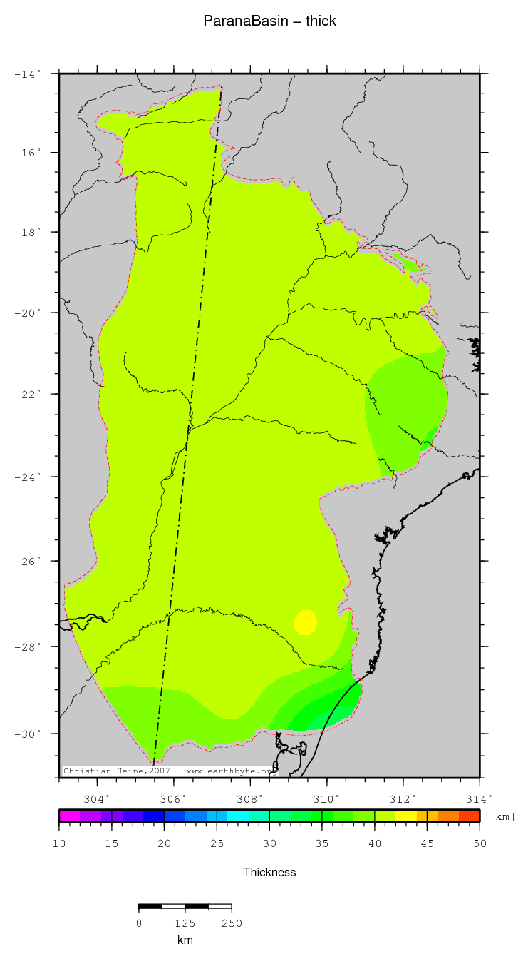 Parana Basin location map