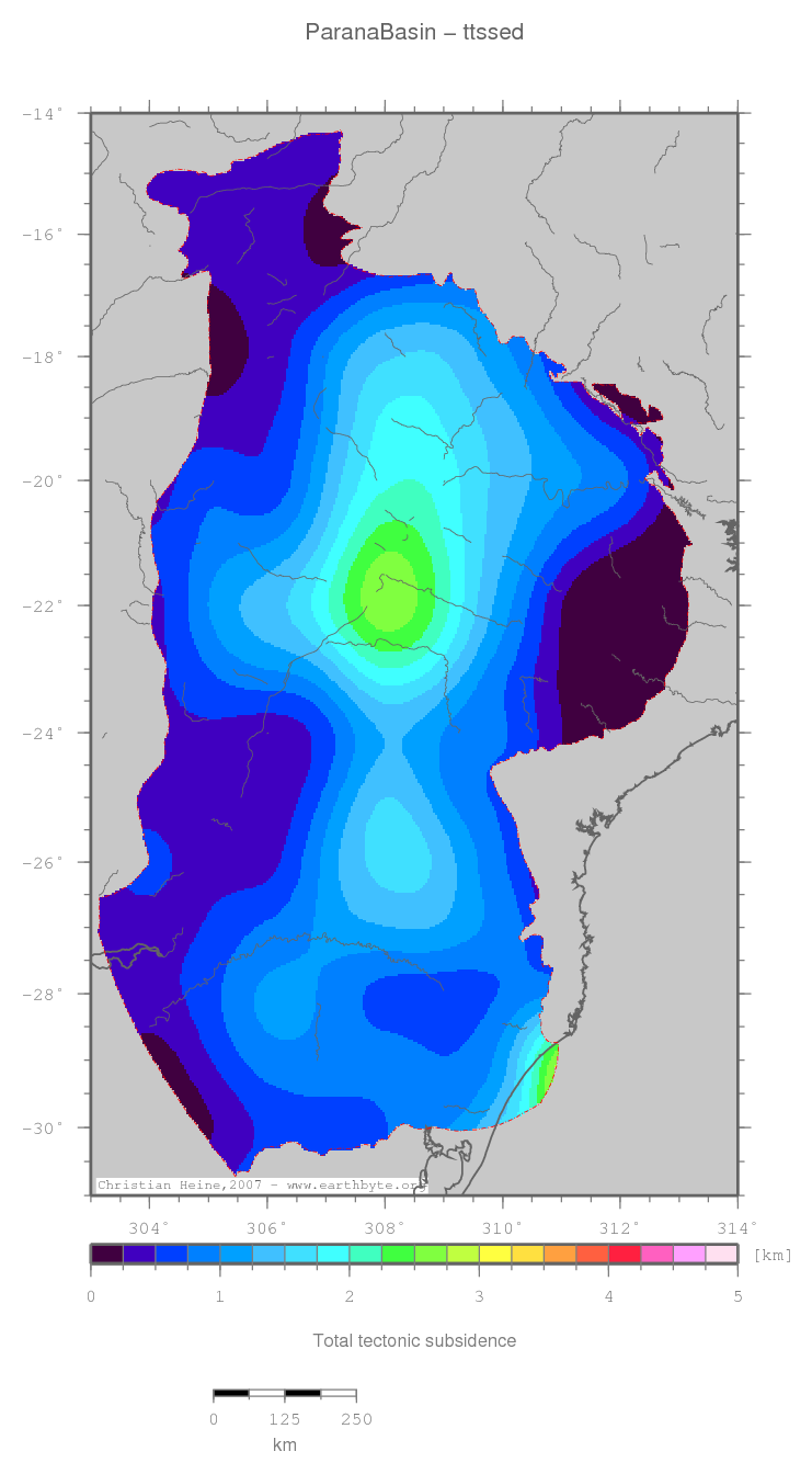 Parana Basin location map