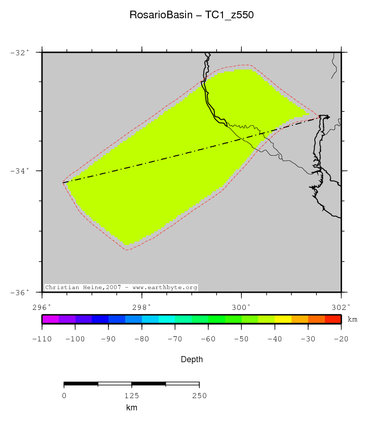 Rosario Basin location map