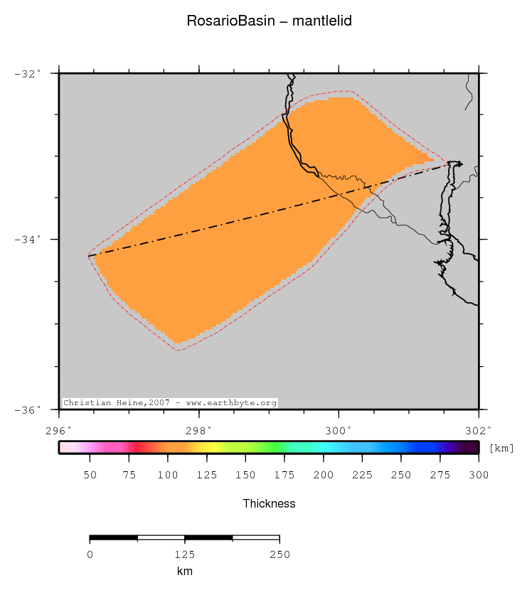 Rosario Basin location map