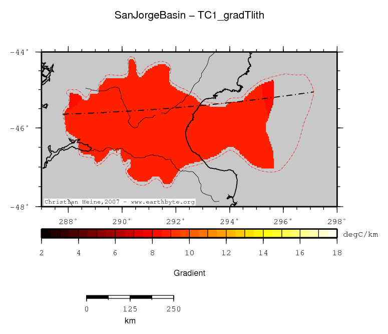 San Jorge Basin location map