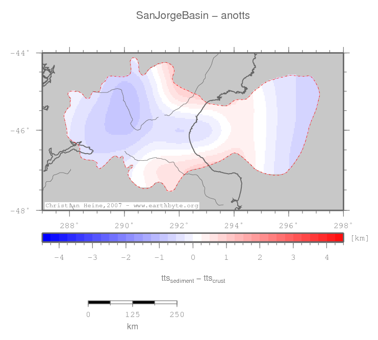 San Jorge Basin location map