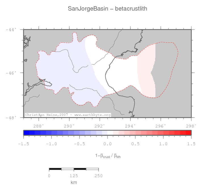 San Jorge Basin location map