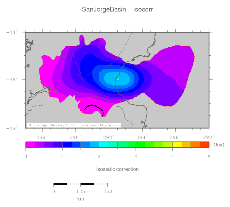 San Jorge Basin location map