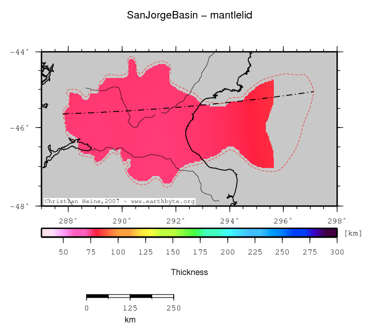 San Jorge Basin location map