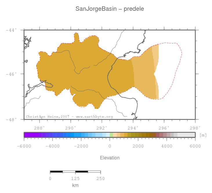 San Jorge Basin location map