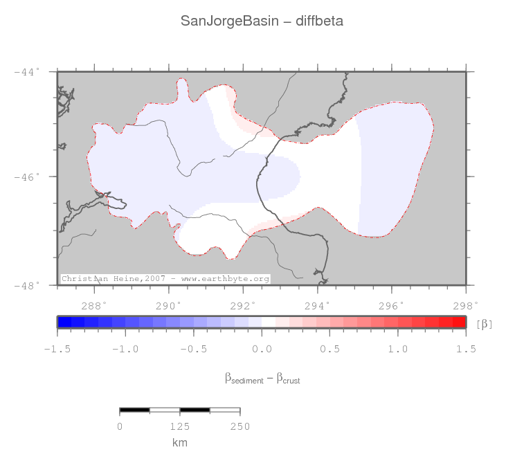 San Jorge Basin location map