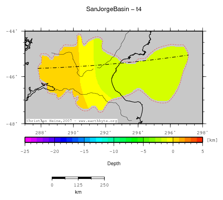 San Jorge Basin location map