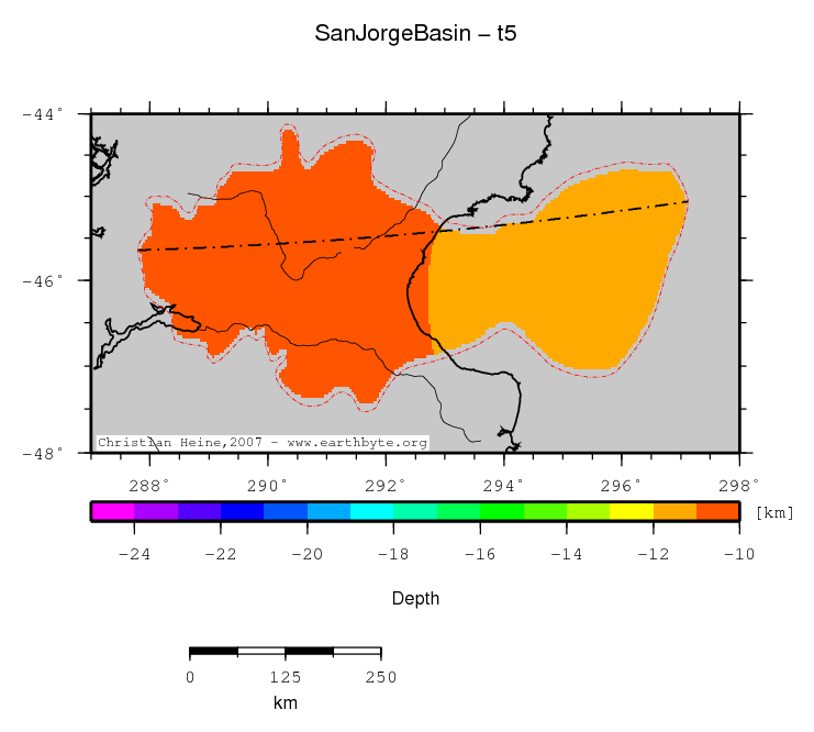 San Jorge Basin location map