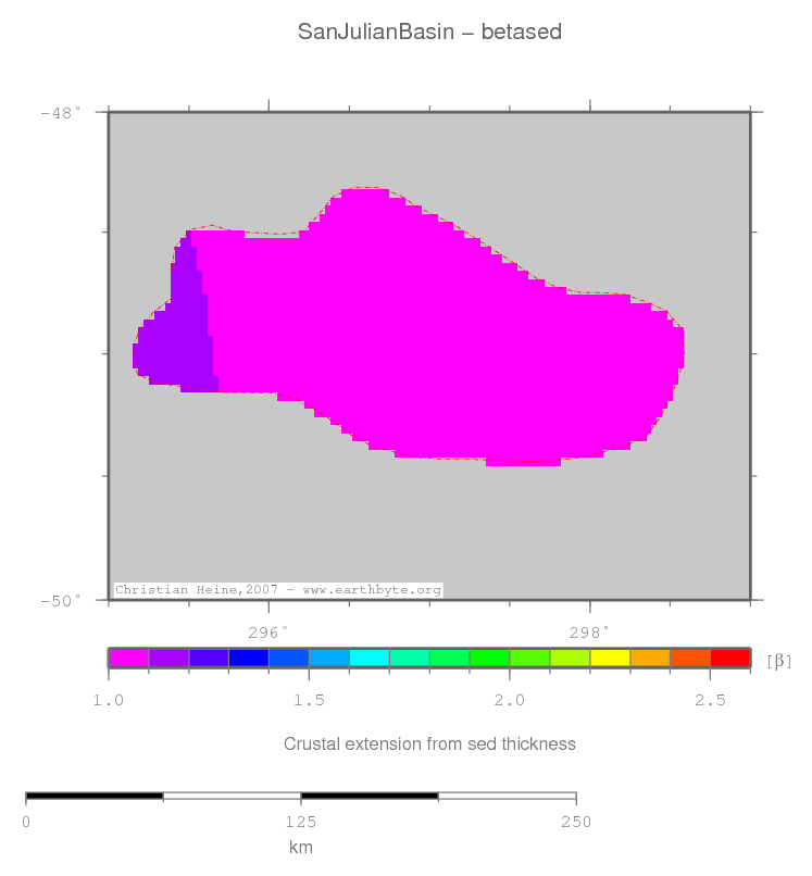 San Julian Basin location map