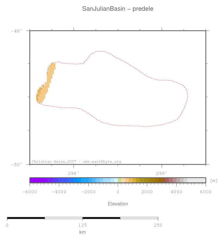 San Julian Basin location map