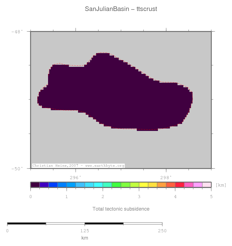 San Julian Basin location map