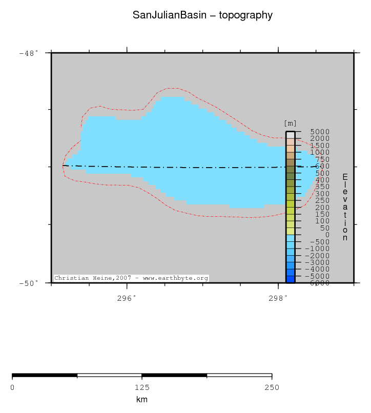 San Julian Basin location map