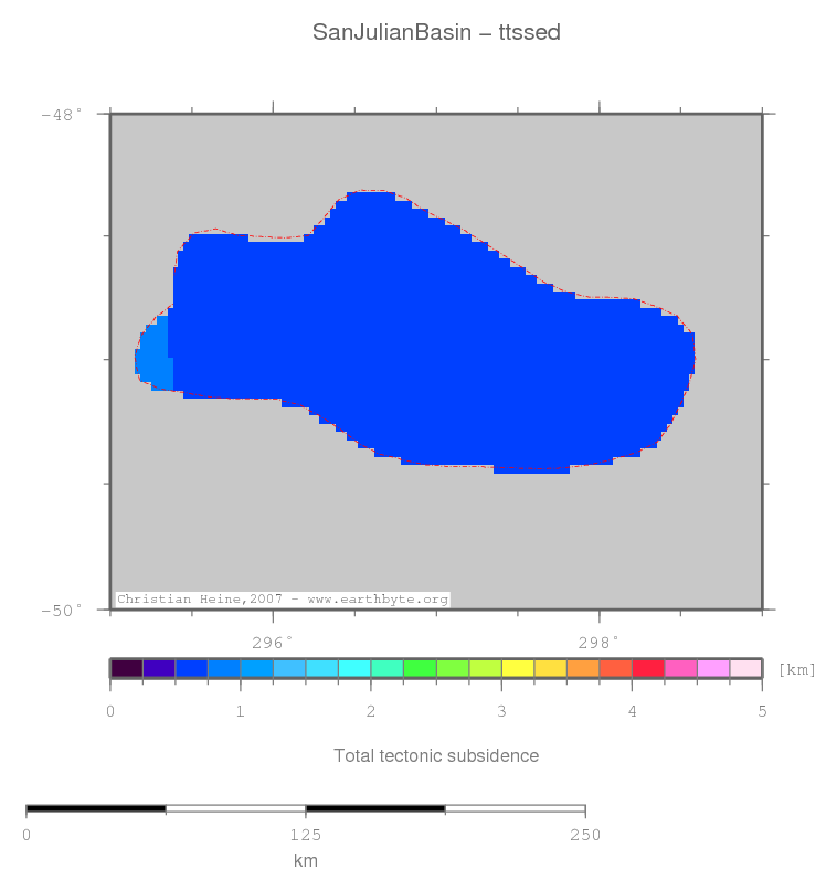 San Julian Basin location map