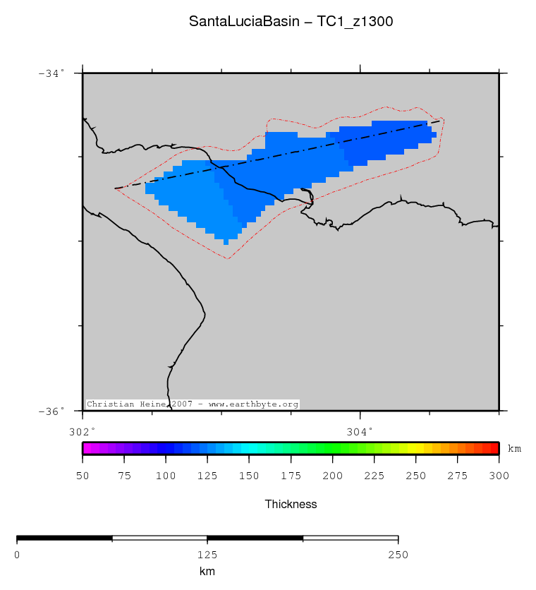 Santa Lucia Basin location map