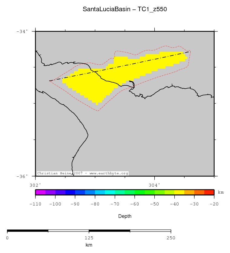 Santa Lucia Basin location map