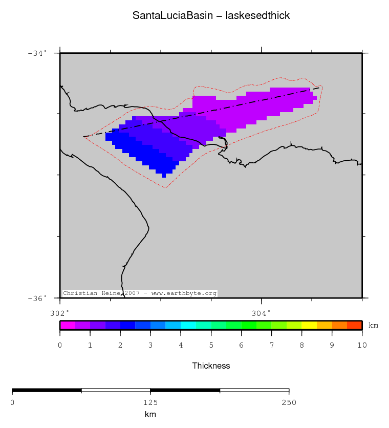 Santa Lucia Basin location map