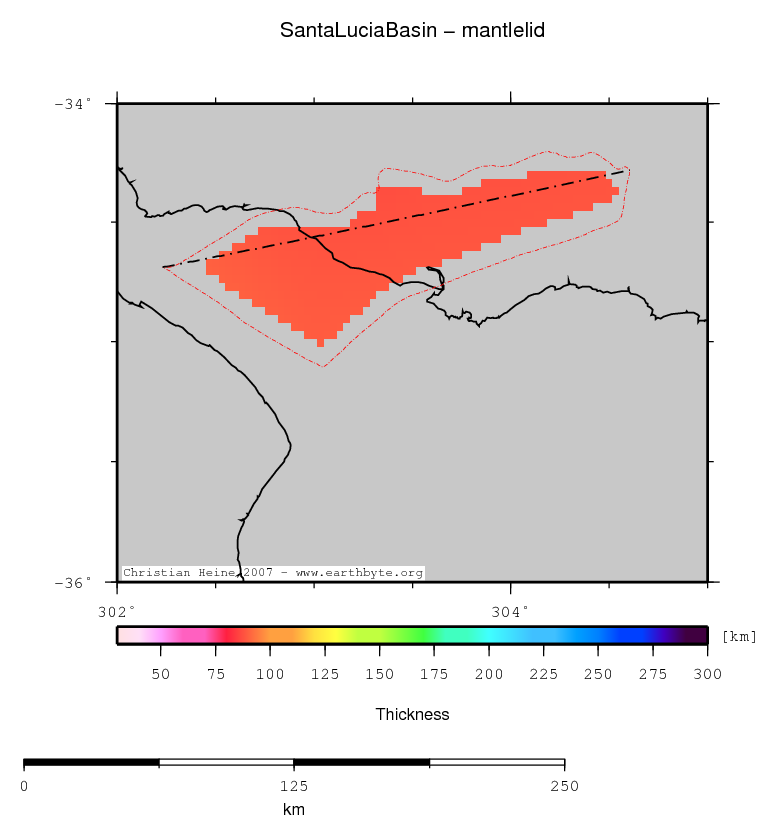 Santa Lucia Basin location map