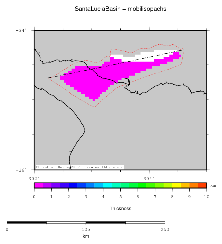 Santa Lucia Basin location map