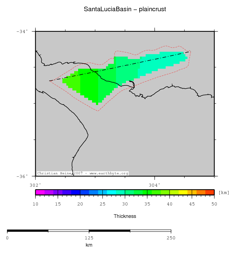 Santa Lucia Basin location map