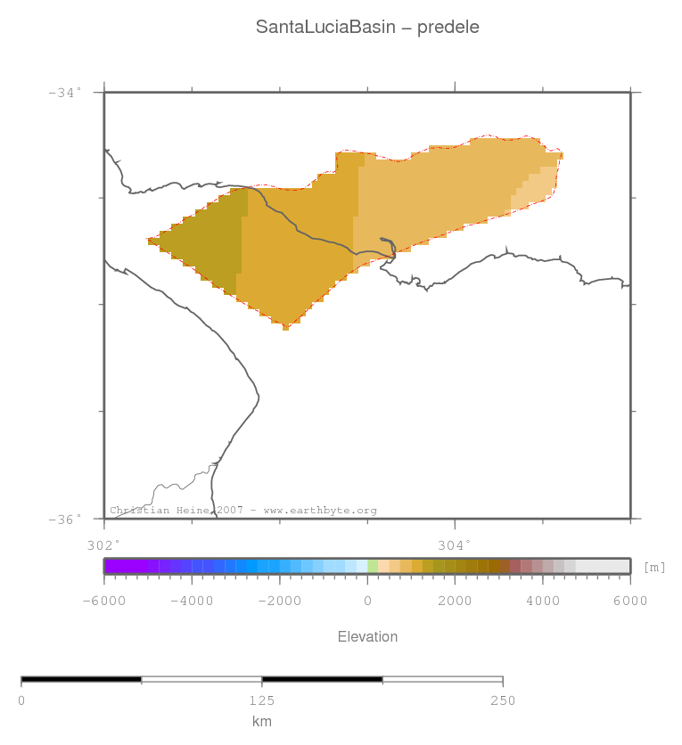 Santa Lucia Basin location map