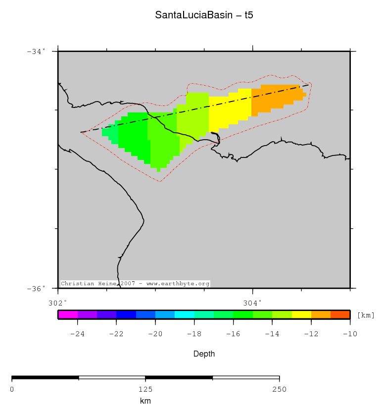 Santa Lucia Basin location map