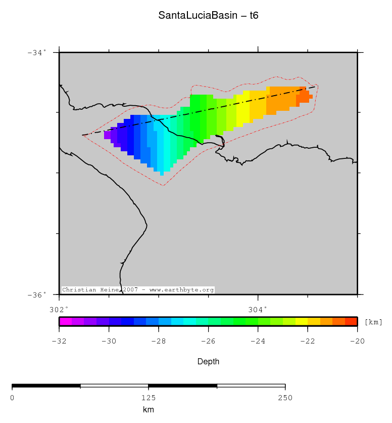 Santa Lucia Basin location map