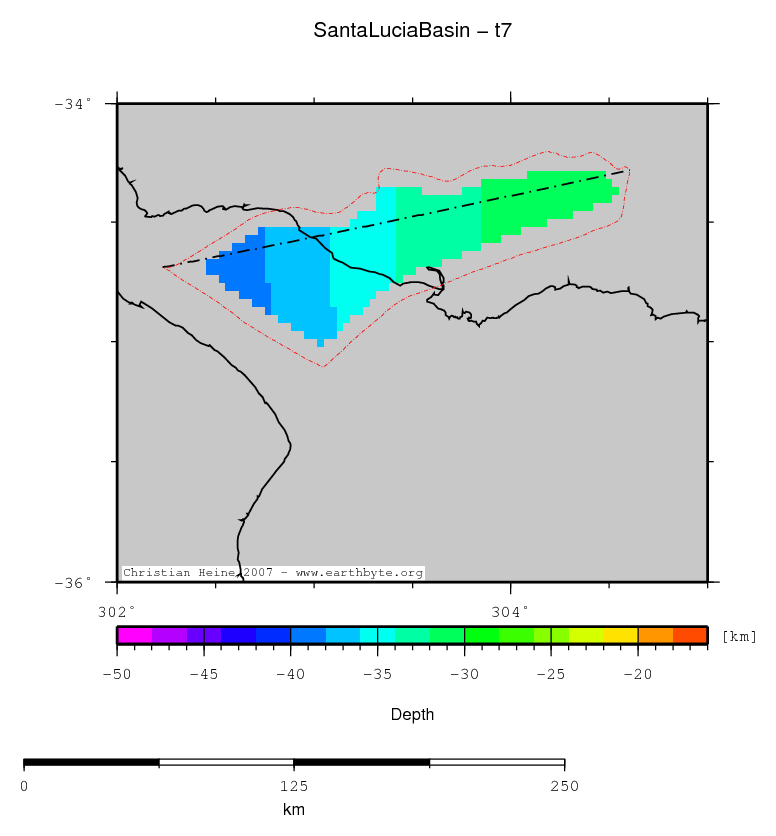 Santa Lucia Basin location map