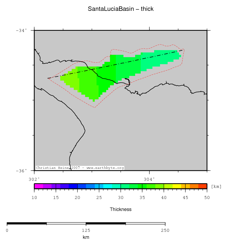 Santa Lucia Basin location map