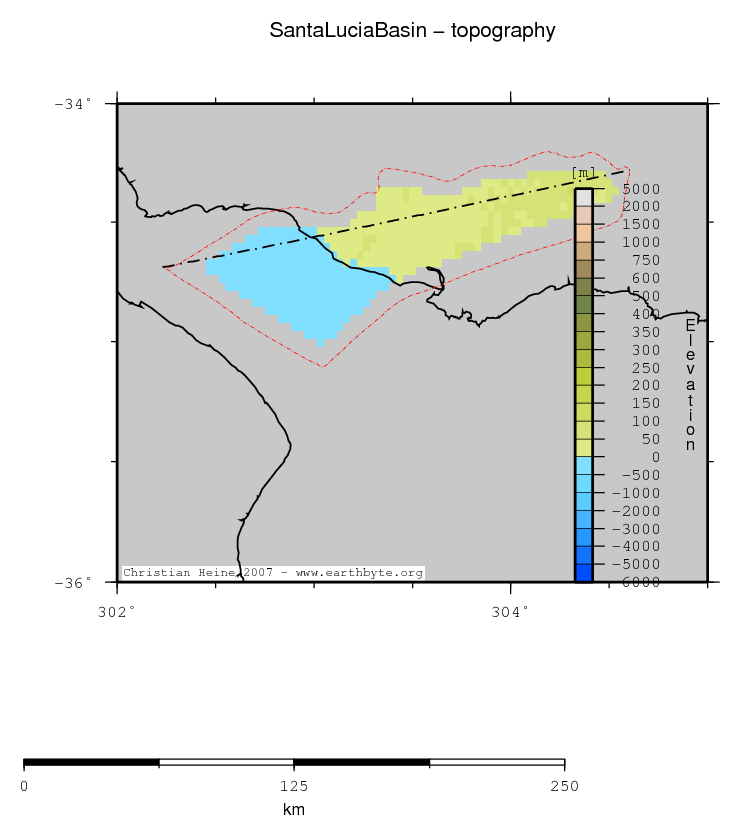 Santa Lucia Basin location map