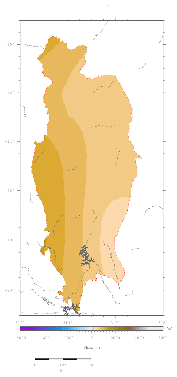 Sao Francisco Basin location map