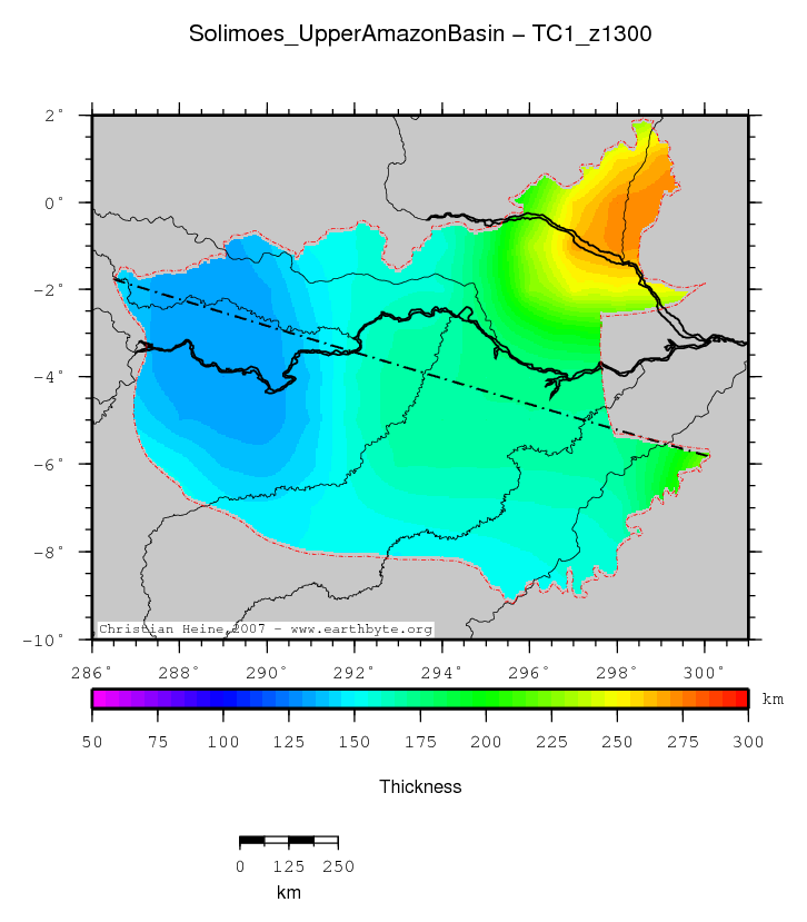 Solimoes (Upper Amazon) Basin location map