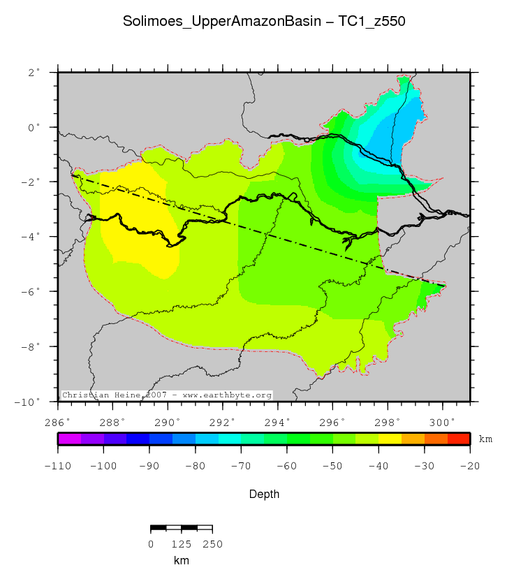 Solimoes (Upper Amazon) Basin location map