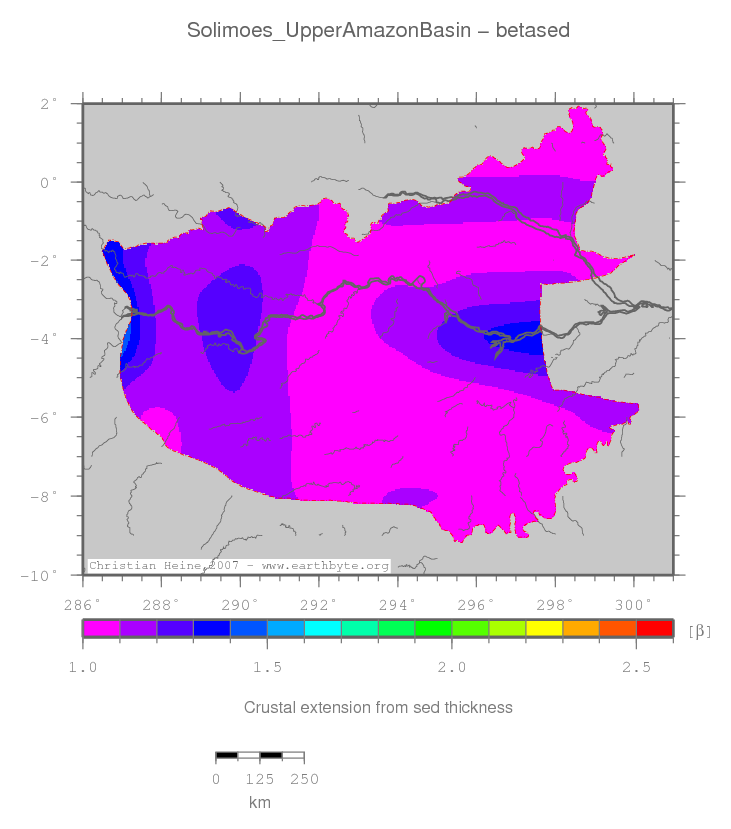 Solimoes (Upper Amazon) Basin location map