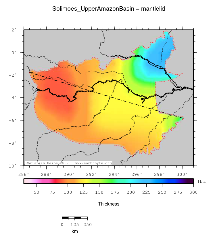 Solimoes (Upper Amazon) Basin location map