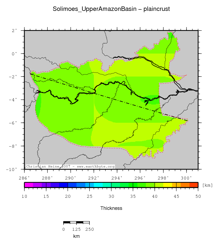 Solimoes (Upper Amazon) Basin location map