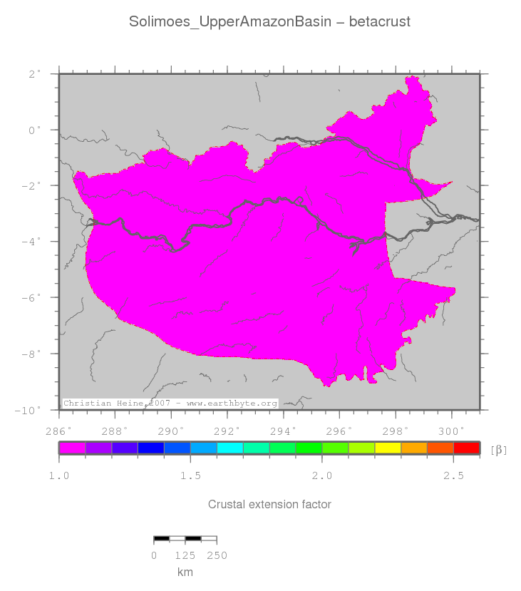 Solimoes (Upper Amazon) Basin location map