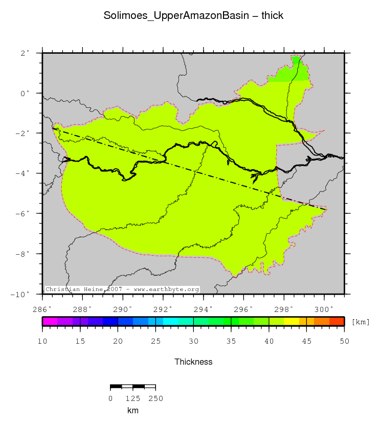 Solimoes (Upper Amazon) Basin location map