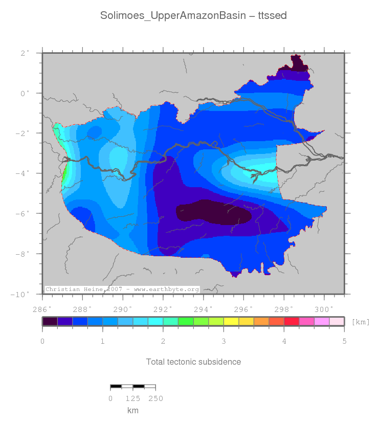 Solimoes (Upper Amazon) Basin location map