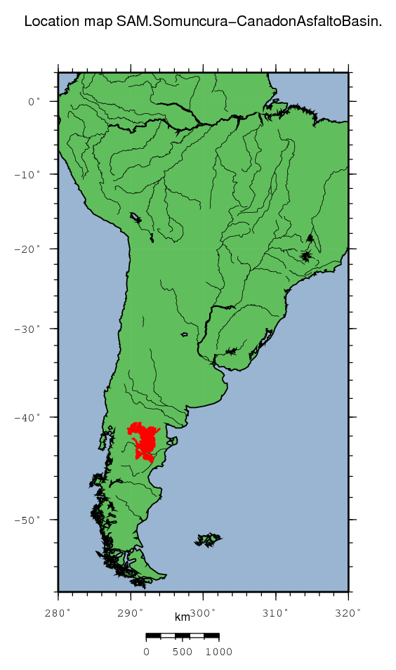 Somuncura - Canadon Asfalto Basin location map