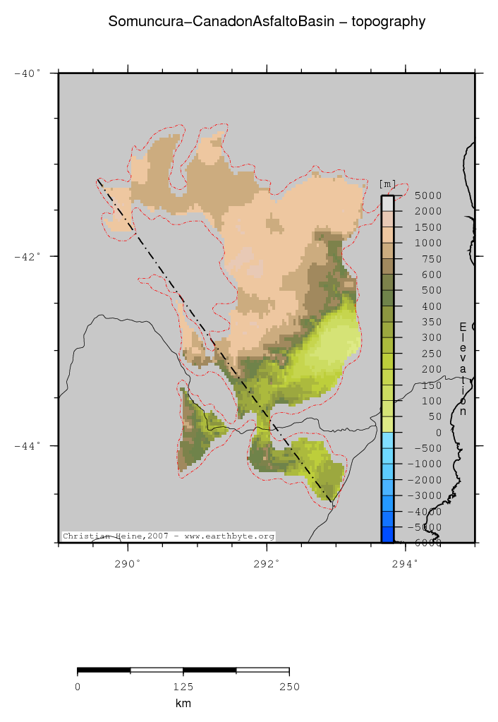 Somuncura - Canadon Asfalto Basin location map