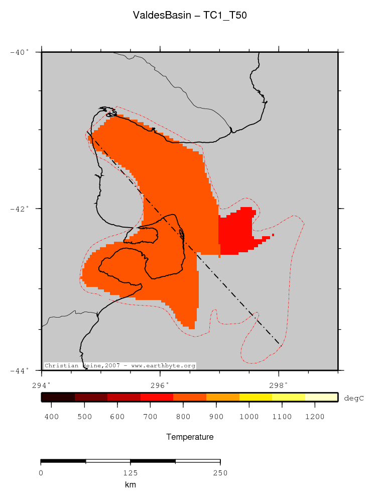 Valdes Basin location map