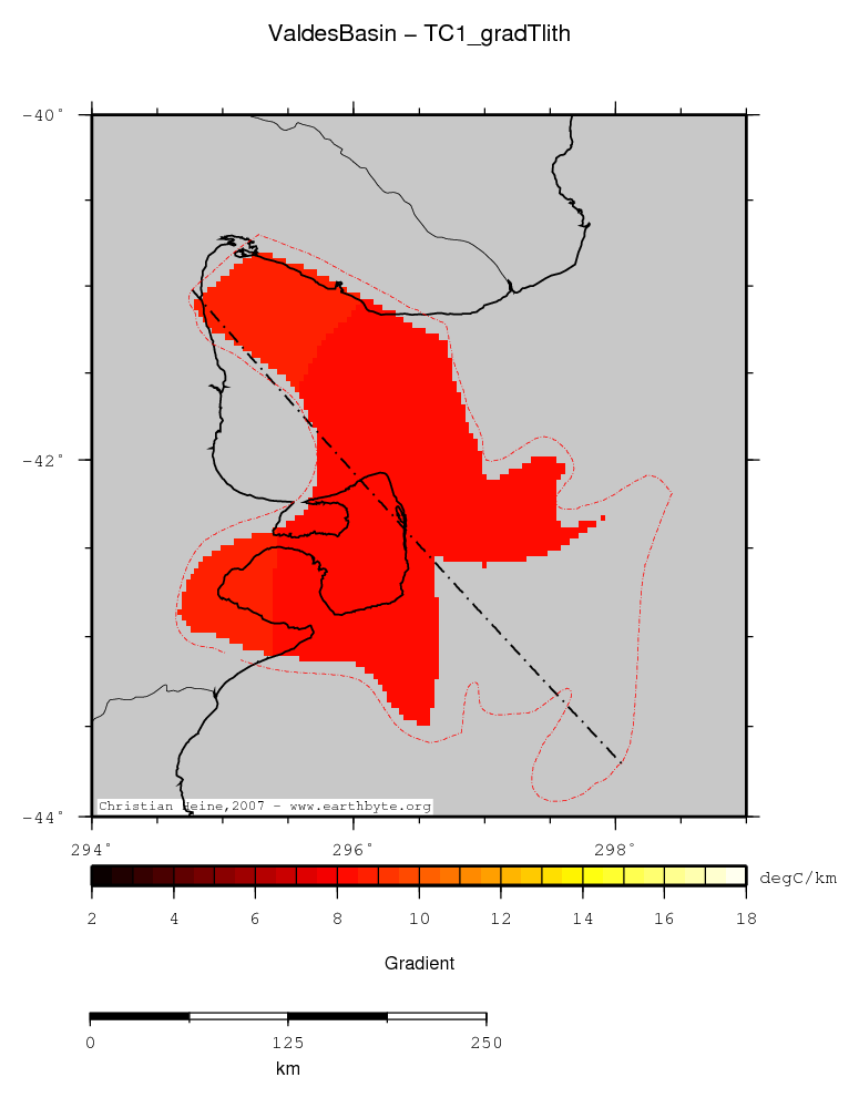 Valdes Basin location map