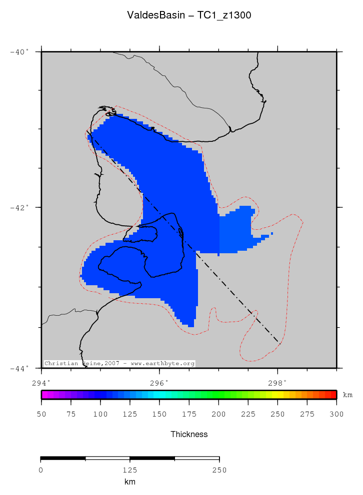 Valdes Basin location map