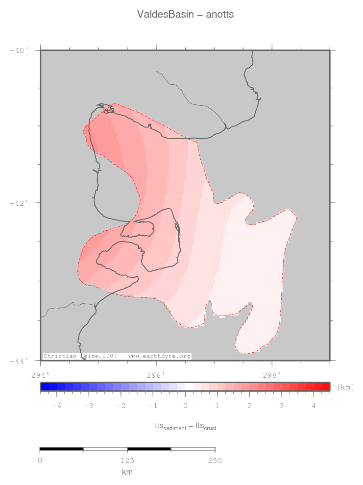 Valdes Basin location map