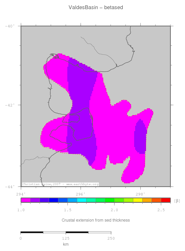 Valdes Basin location map