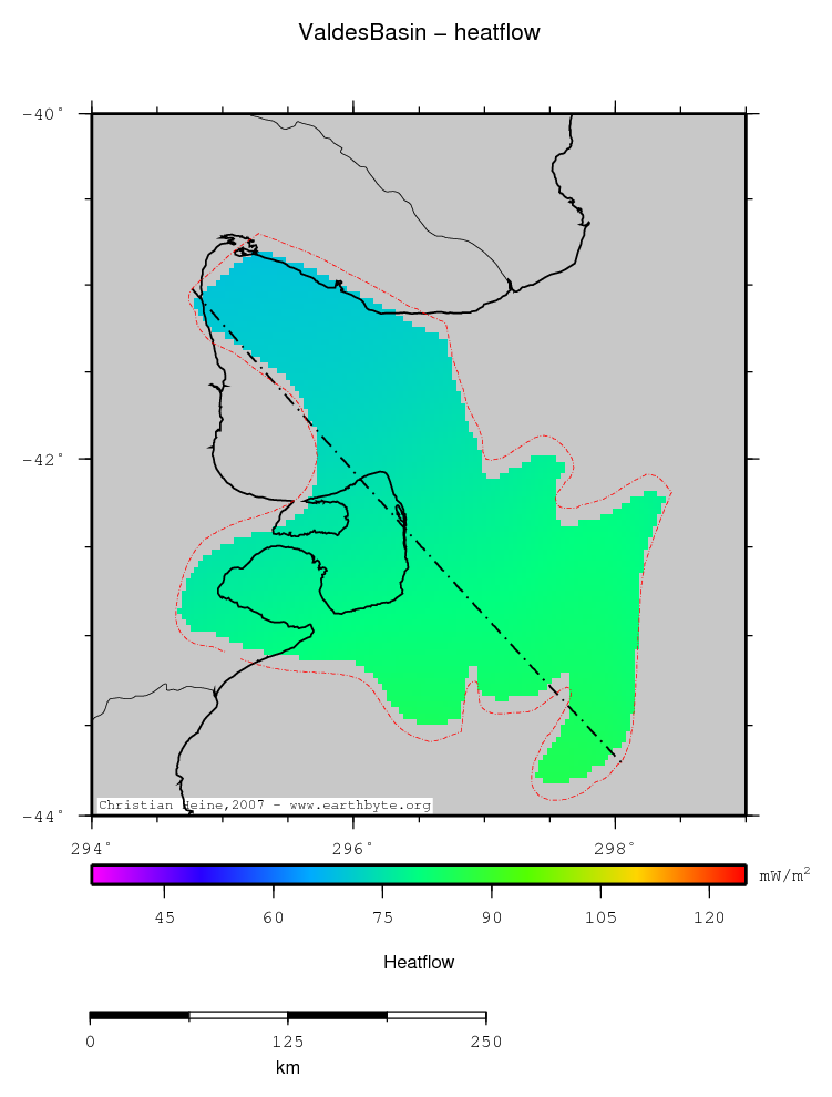 Valdes Basin location map