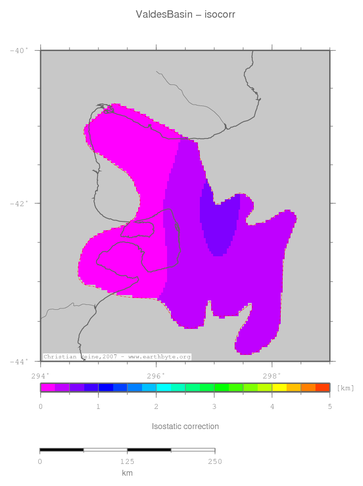 Valdes Basin location map